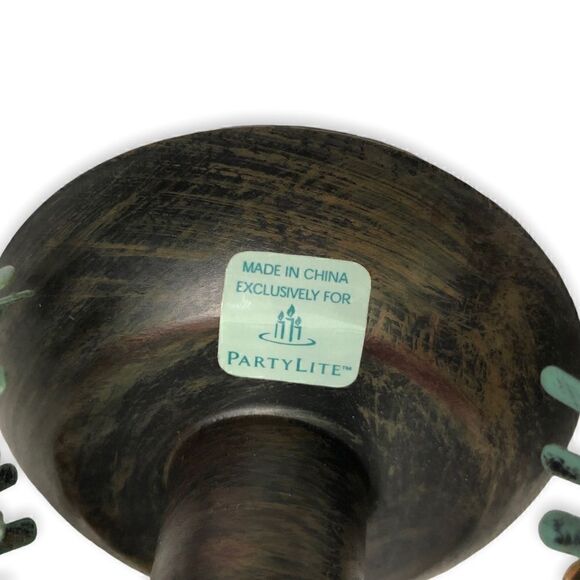 PartyLite Pinecone Candleholder Wreath P8246 Metal Centerpiece Holiday D… - Picture 9 of 12